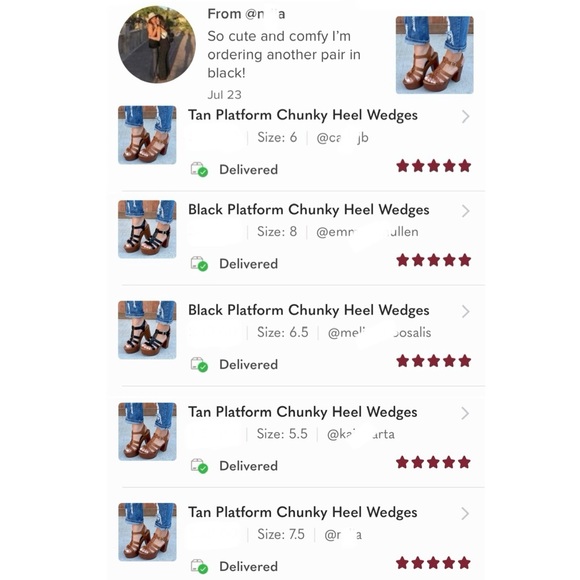 Black Platform Chunky Heel Wedges - Picture 5 of 7